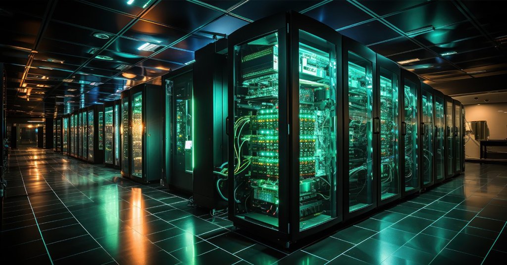 Foto eines modernen Server-Raums.